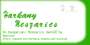 harkany meszarics business card